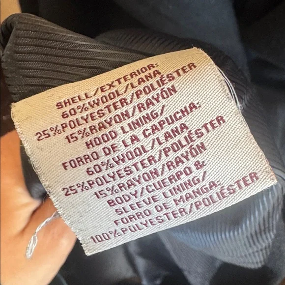 Covington Black Wool Outerwear Elegant Winter Peacoat Women’s Size Large Preppy - Picture 6 of 7